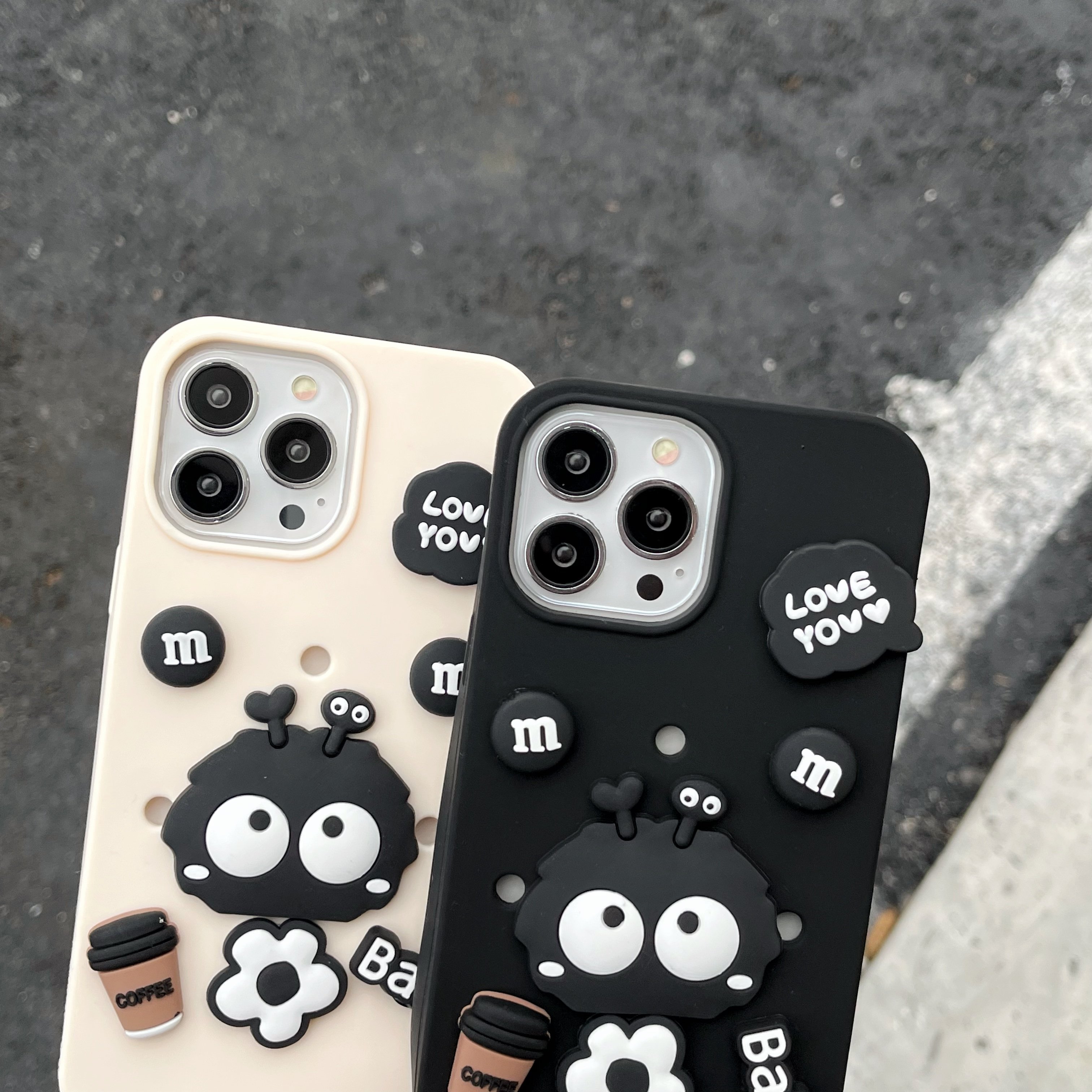 DIY Soft Silicone Cute Carton Germinated Briquettes Croc Phone Case For iPhone15 14 13 12 11 Pro Max
