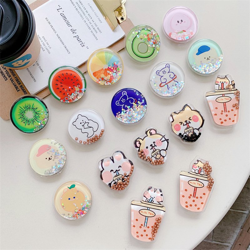 Acrylic Mobile Phone Pocket Socket Cartoon Plastic Airbag mobile phone Stand Ins Acrylic Custom phone Grip Holders Anime