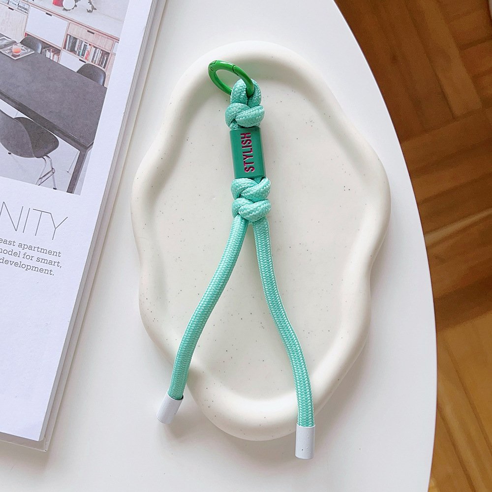 New Colorful Keychain Short Strap with Twisted Knot Phone Lanyard Mobile Charm Camera Anti-Lost Cord Water Bottle Hanging Rope