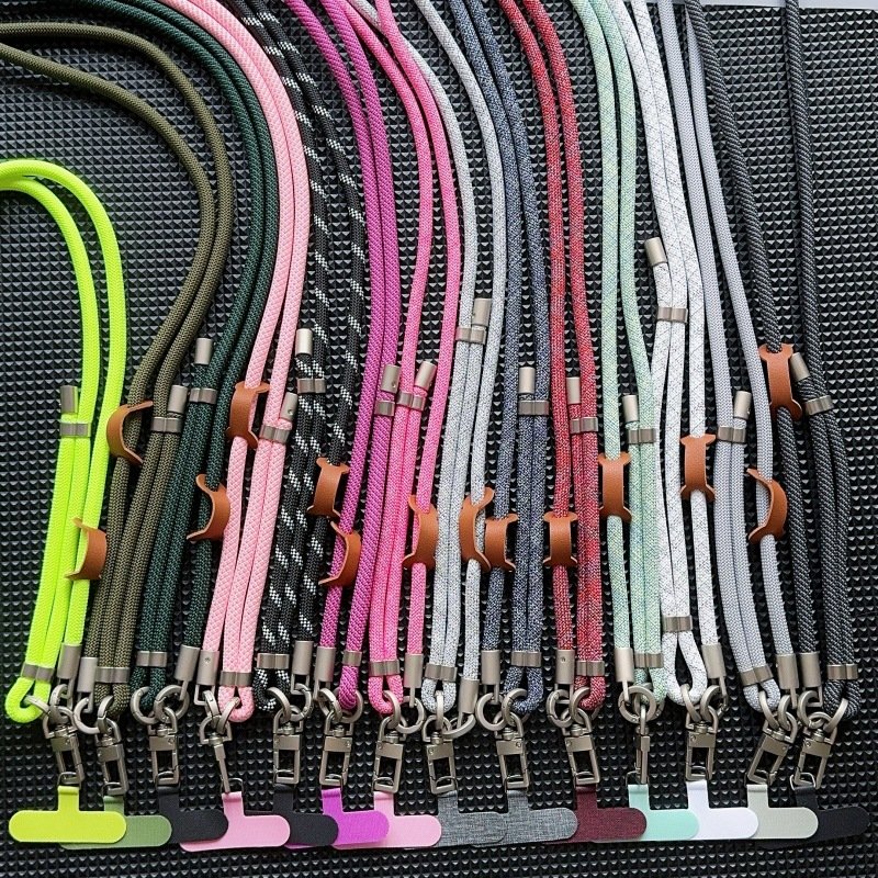 Factory Wholesale 8mm Adjustable Phone Lanyard, Anti-Lost Neck Strap, Crossbody Bag Cord, Outdoor Portable Cell Phone Strap