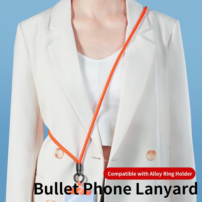 Universal Fashionable Polyester rope Mobile Phone Lanyard Short neck strap crossbody Rope with Phone Tether Patch
