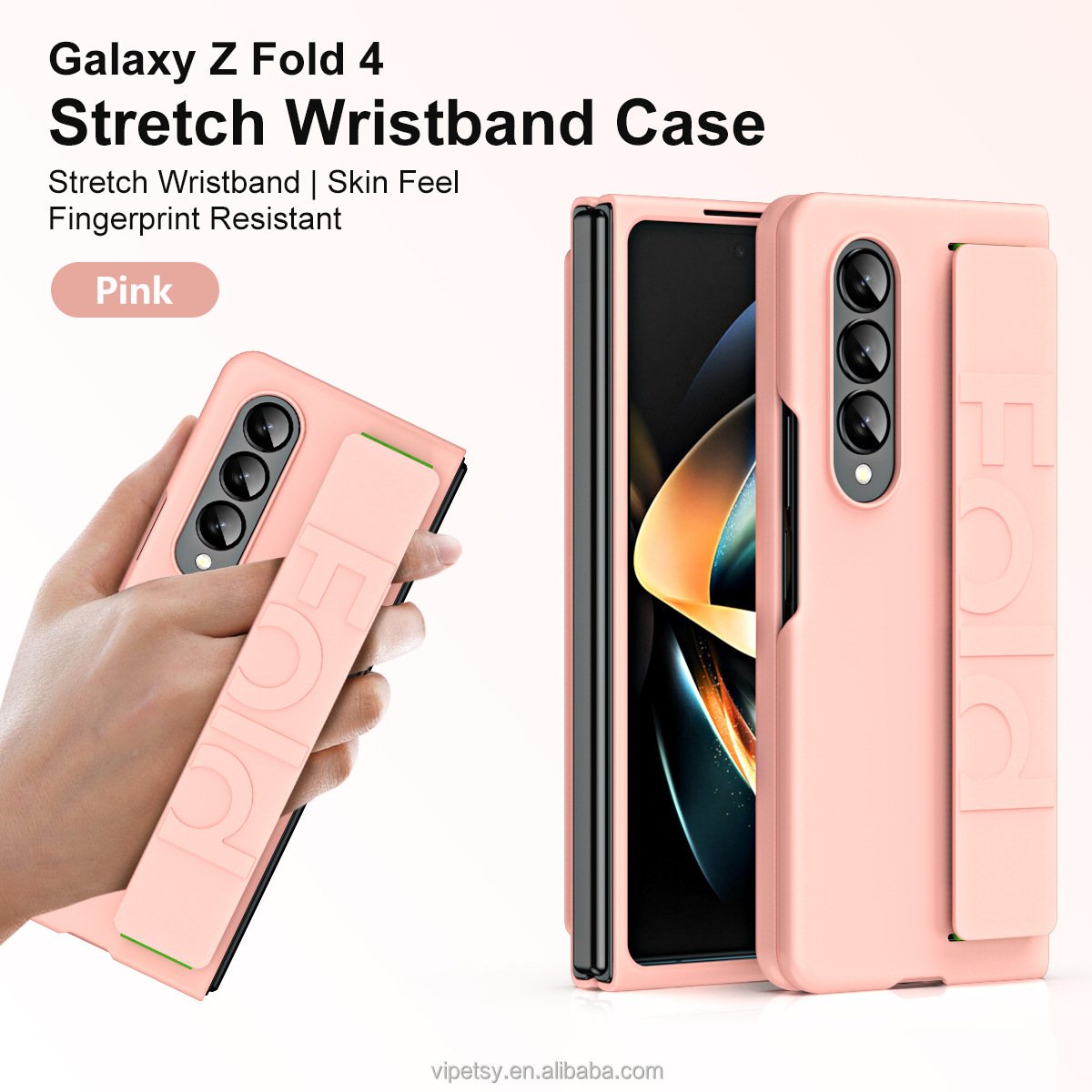 Luxury silicone foldable shock absorber elastic wristband phone case anti drop phone case for Samsung Galaxy Z Fold 6