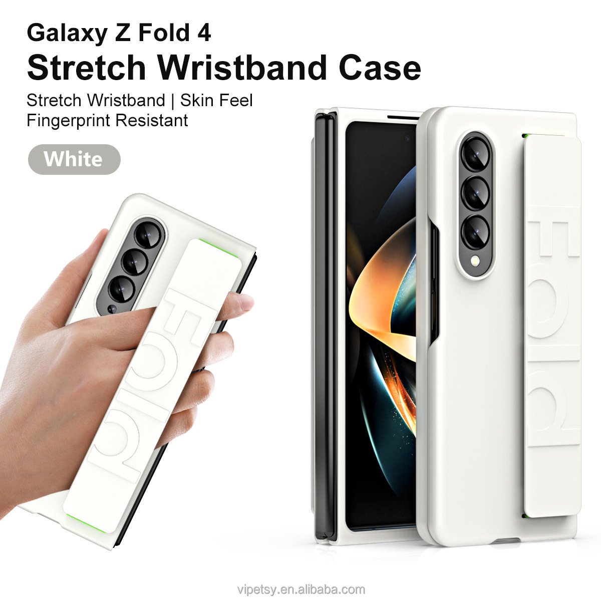 Luxury silicone foldable shock absorber elastic wristband phone case anti drop phone case for Samsung Galaxy Z Fold 6