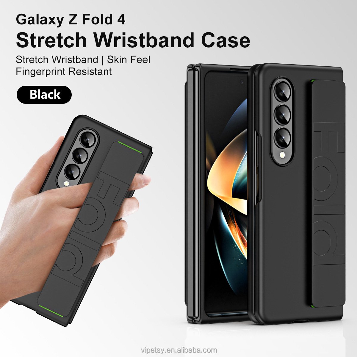 Luxury silicone foldable shock absorber elastic wristband phone case anti drop phone case for Samsung Galaxy Z Fold 6