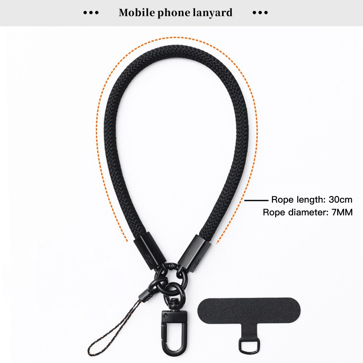 Fashionable Washable Mobile Phone Wrist Strap Nylon Cell Phone Strap For Iphone