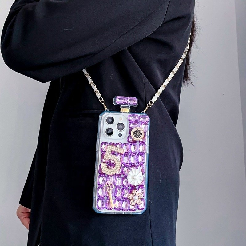 Women Luxury Bling Sparkle Rhinestone Phone Cases for iPhone16 15 14 12 13 11 xr xs All Models Diamond Handmade Cellphone Covers