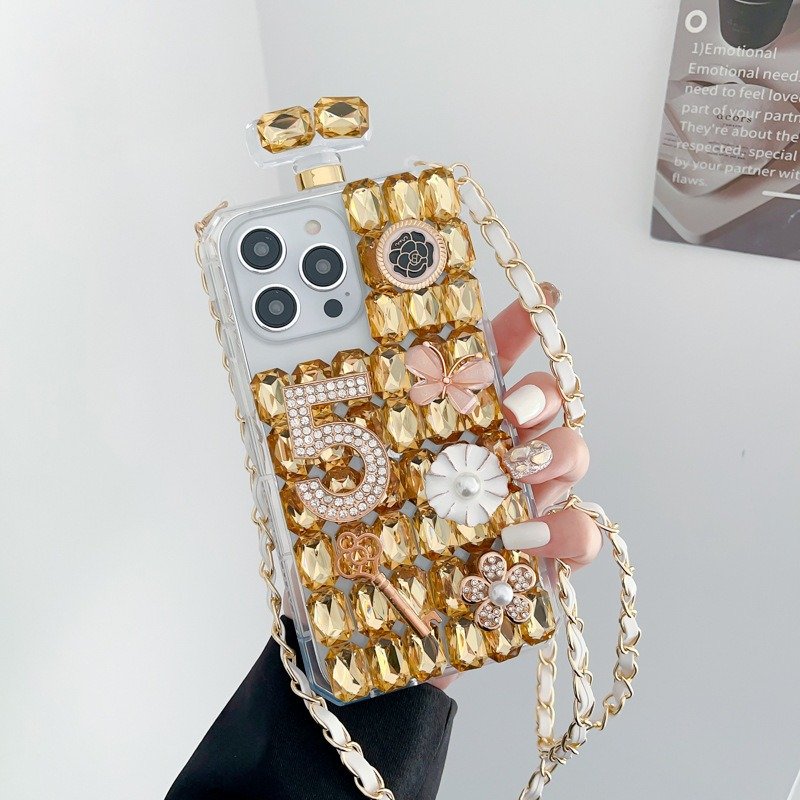 Women Luxury Bling Sparkle Rhinestone Phone Cases for iPhone16 15 14 12 13 11 xr xs All Models Diamond Handmade Cellphone Covers