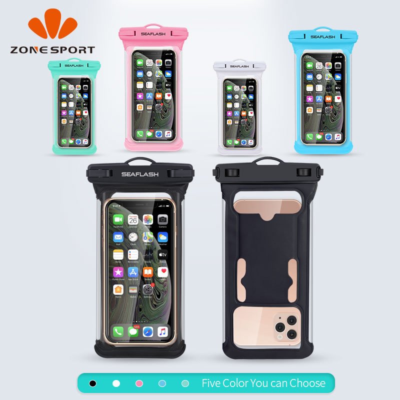 Promotional High Sealed Waterproof Swim Phone Bag Pouch With Arm Band For Iphone