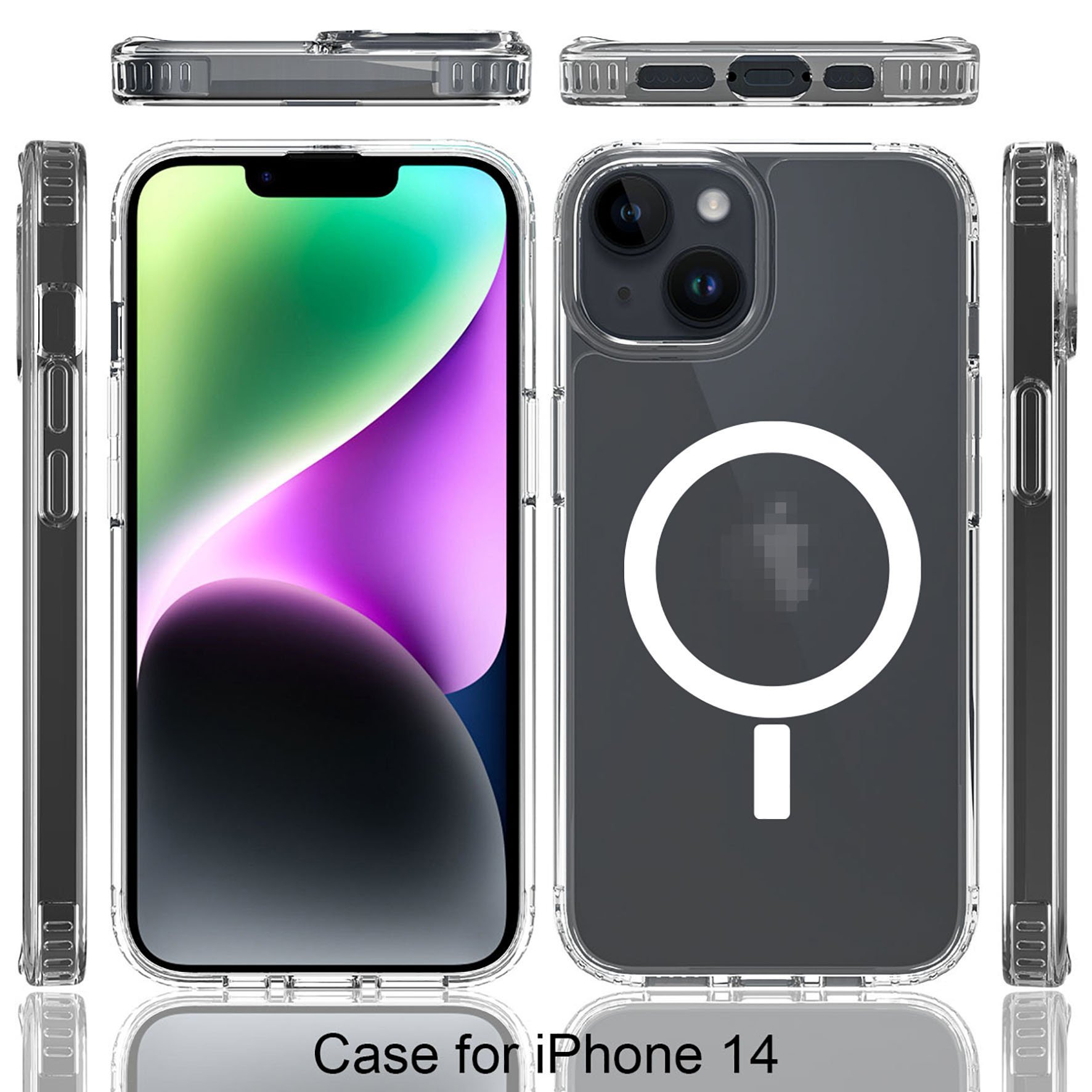 Crystal Clear Hybrid Mobile Shockproof Cell Phone Back Cover Case Phone case for IP 14 15 16