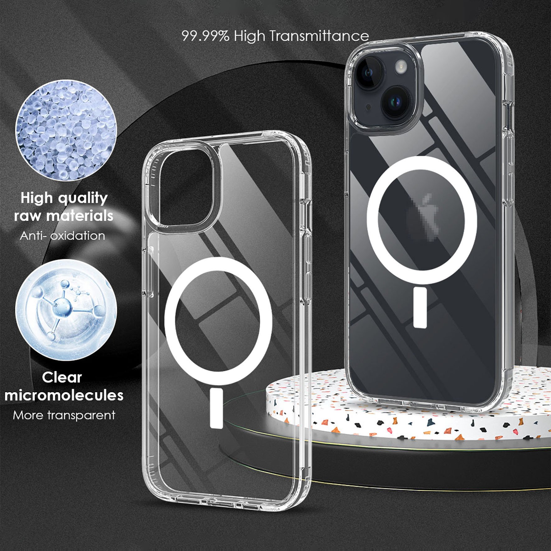Crystal Clear Hybrid Mobile Shockproof Cell Phone Back Cover Case Phone case for IP 14 15 16