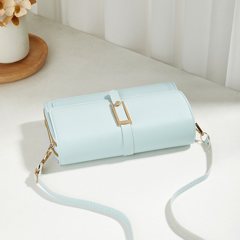 New Unique Design Luxury Genuine Leather Wristlet Handbag Cellphone Women Clutch Long Wallets Mobile Phone Bags
