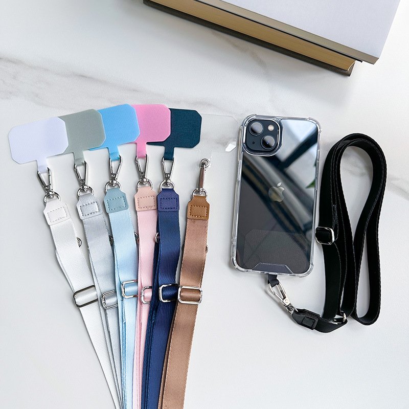 Neck Lanyard Anti-lost Adjustable Nylon Strap for Universal Mobile Phone