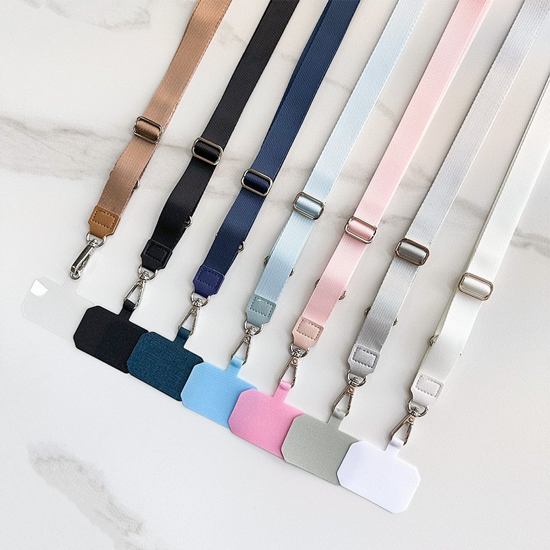 Neck Lanyard Anti-lost Adjustable Nylon Strap for Universal Mobile Phone