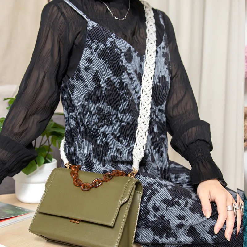 New custom braided strap mobile phone lanyard crossbody hand-woven shoulder strap long chain braided camera strap