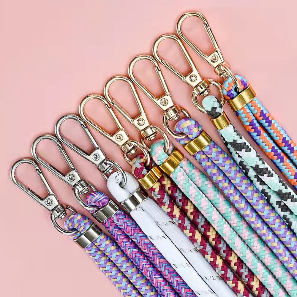 Adjustable Crossbody Nylon Neck Strap Tether With Patch Mobile Cell Phone Strap Lanyard For All Smartphone