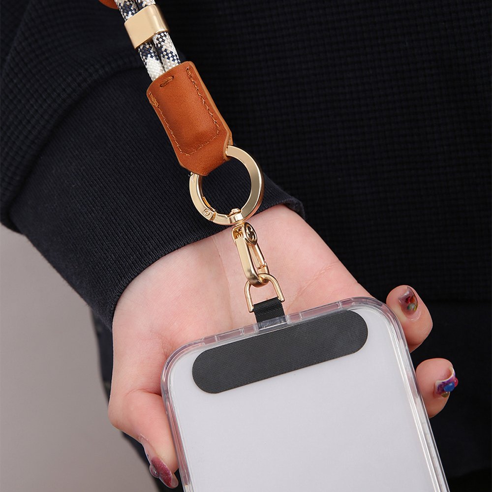 High-end first-layer cowhide multifunctional hanging neck mountain series outdoor universal mobile phone rope