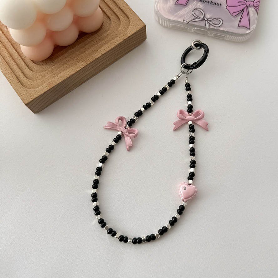 Girls High Quality Beaded Phone Charms Lanyard Pendant for Purse Backpack Handbag Phonecases Car key Airpods Strap