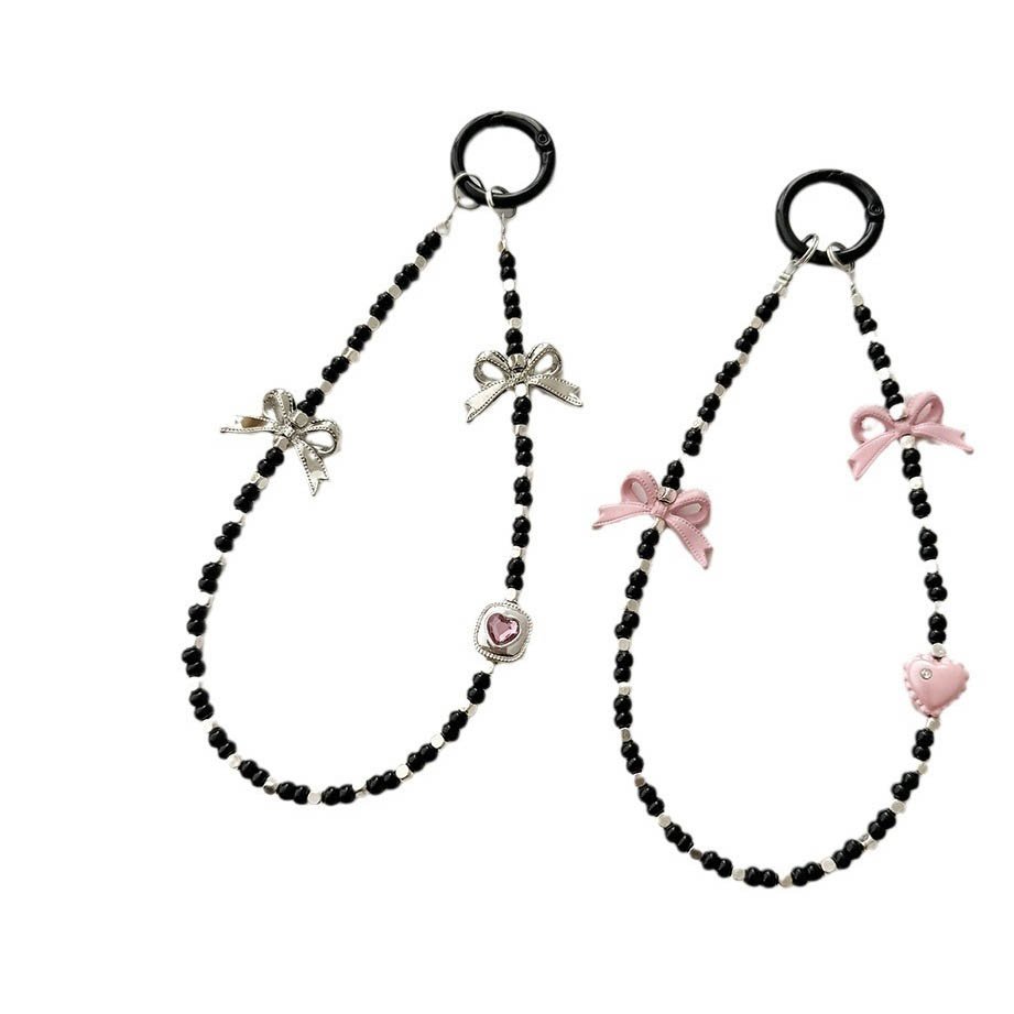 Girls High Quality Beaded Phone Charms Lanyard Pendant for Purse Backpack Handbag Phonecases Car key Airpods Strap