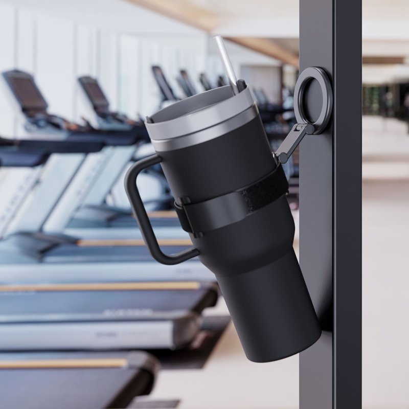2024 New Universal Phone Mount for 10-40oz Water Bottle Tumbler Cup Gym Stroller Foldable Magnetic Phone Holder for Cell Phone