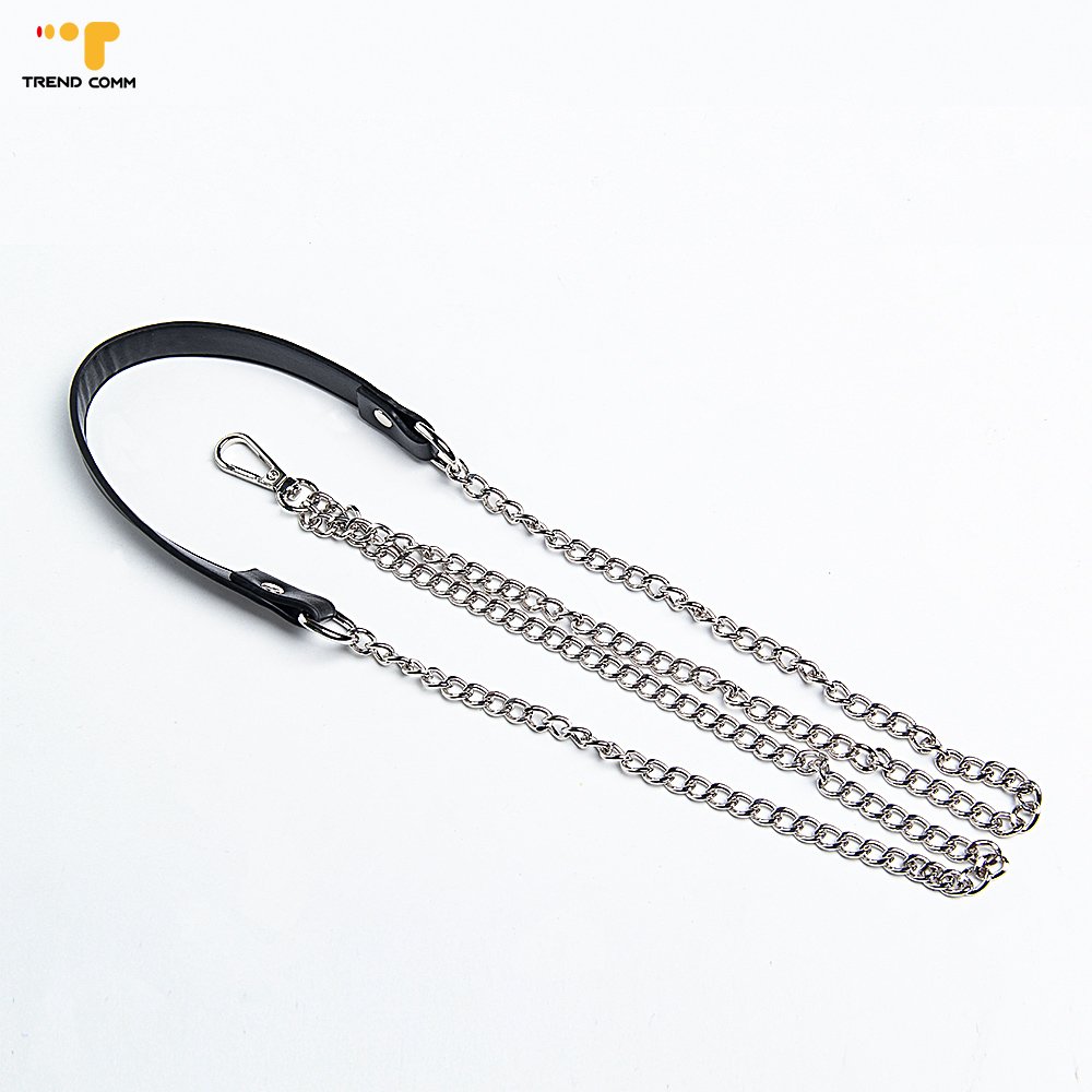 High Quality Custom Name Key Hanger Anti-Lost Metal Letter Genuine Leather Mobile Phone Lanyard with PU Shoulder Strap for Women