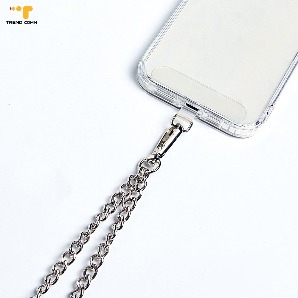 High Quality Custom Name Key Hanger Anti-Lost Metal Letter Genuine Leather Mobile Phone Lanyard with PU Shoulder Strap for Women