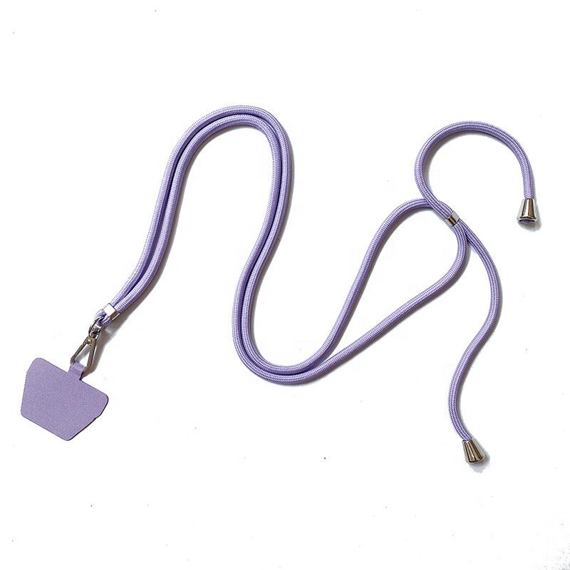 custom adjustable crossbody cell mobile phone case shoulder strap necklace rope lanyard with patch