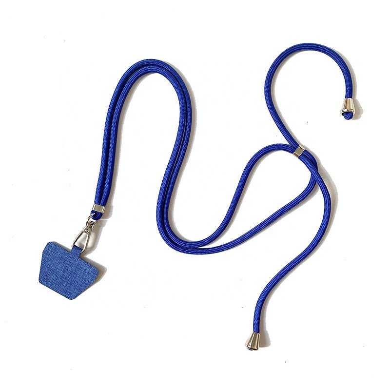 custom adjustable crossbody cell mobile phone case shoulder strap necklace rope lanyard with patch