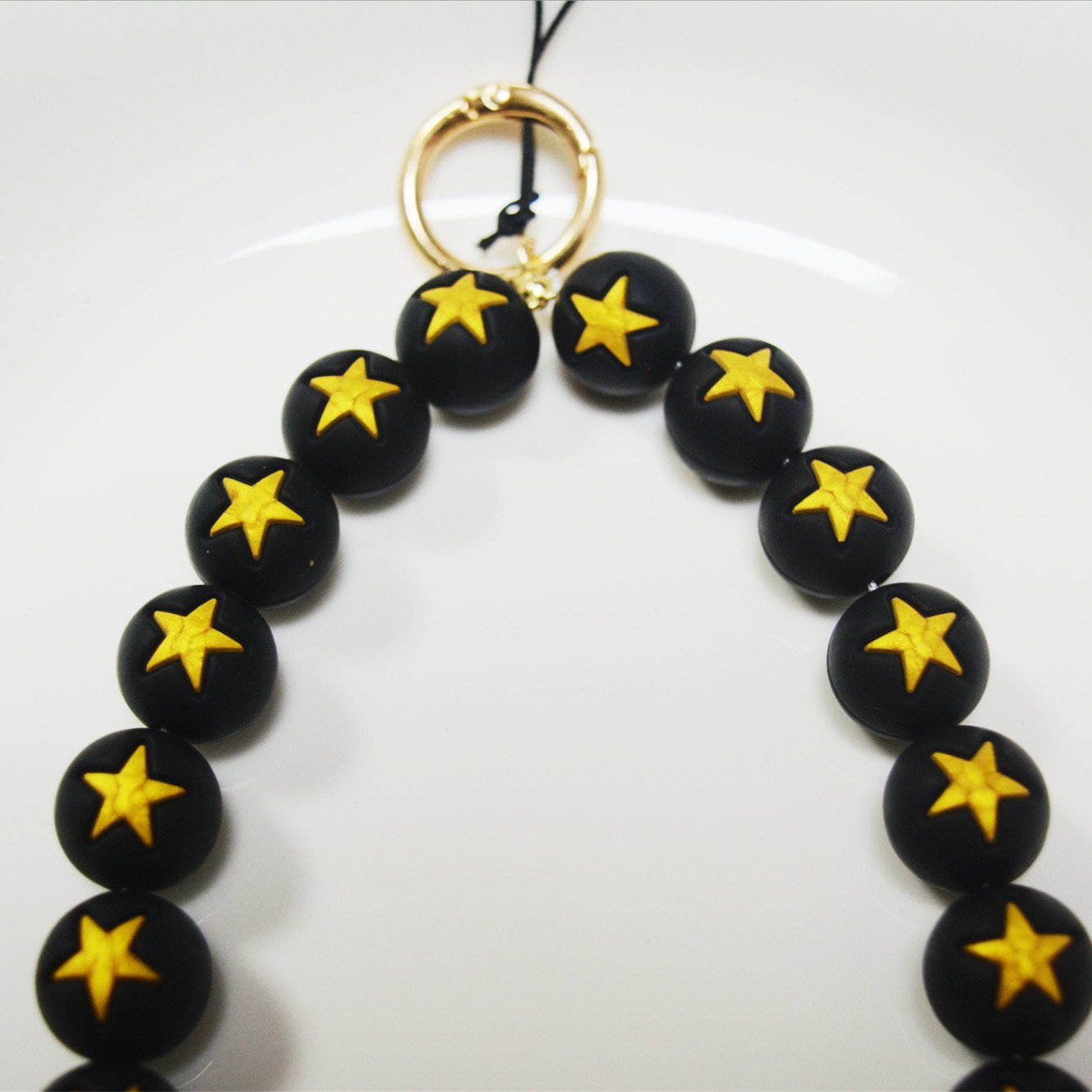 New High Quality Silicone Beads Wristlet phone chain Women and men Personalized Elastic Anti-lost Key Ring Bracelet