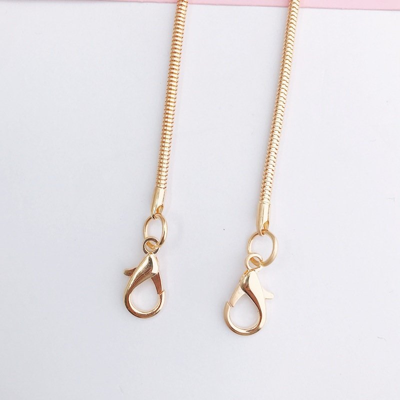 Metal Wrapped Girl Diagonal Mobile Phone Case Lanyard Hanging Chain Lobster Buckle 110cm Gold Chain Shoulder Strap