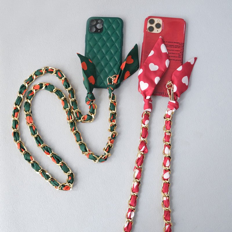 Bag Metal Chain Strap with Charm Scarves Crossbody Mobile Phone Case Strap Shoulder Straps Accessories For Bags