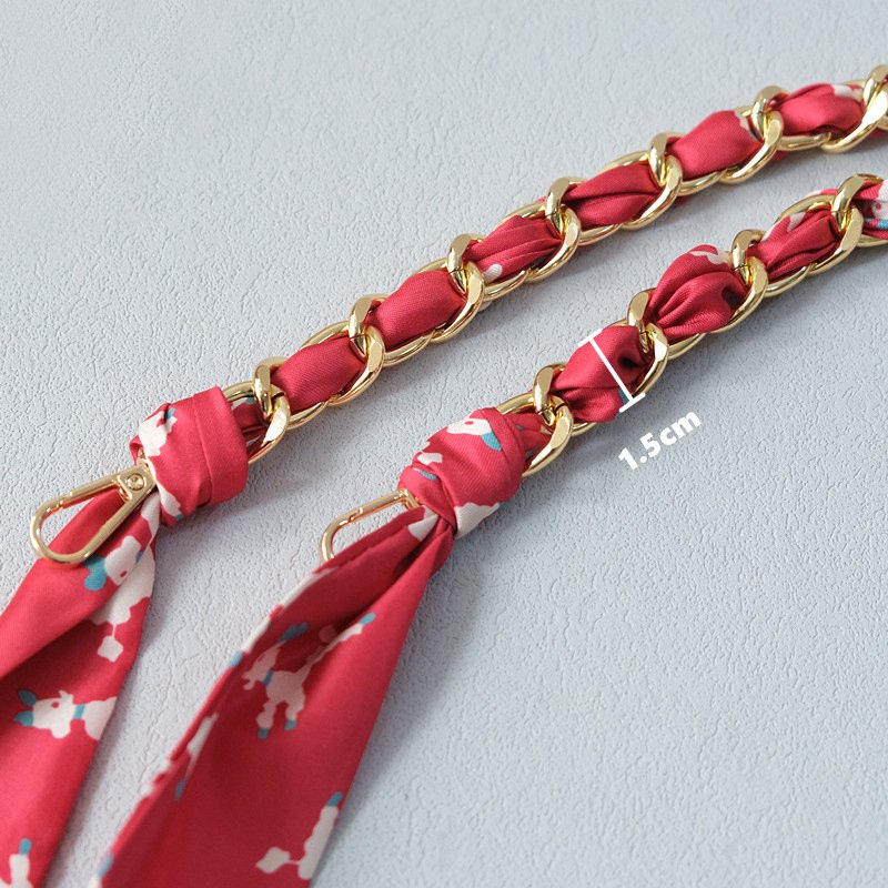 Bag Metal Chain Strap with Charm Scarves Crossbody Mobile Phone Case Strap Shoulder Straps Accessories For Bags