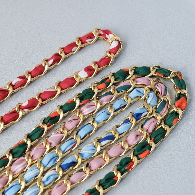Bag Metal Chain Strap with Charm Scarves Crossbody Mobile Phone Case Strap Shoulder Straps Accessories For Bags