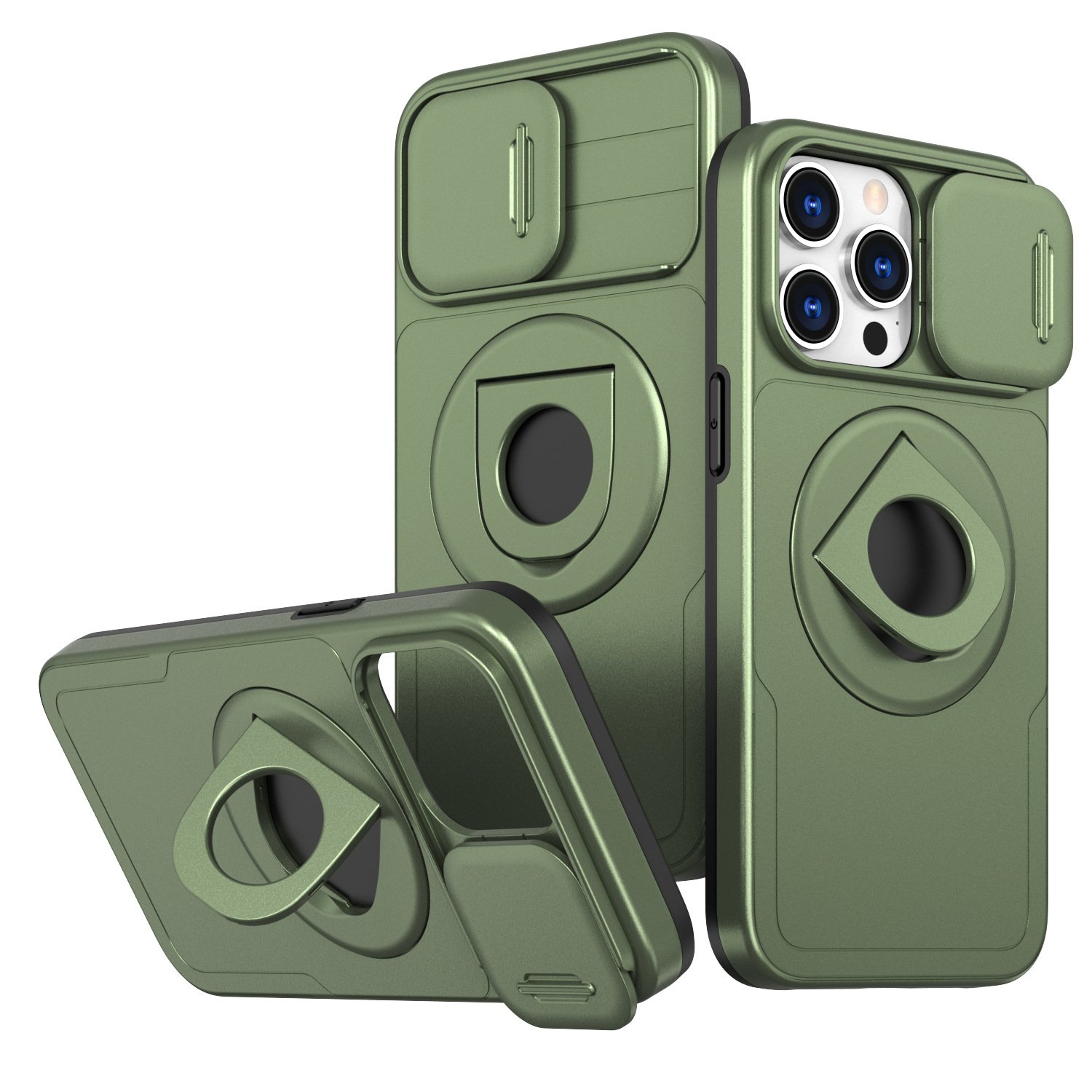 Tough Design mobile phone accessories for samsung for iphone 15 14 13 12 11 holder and push camera