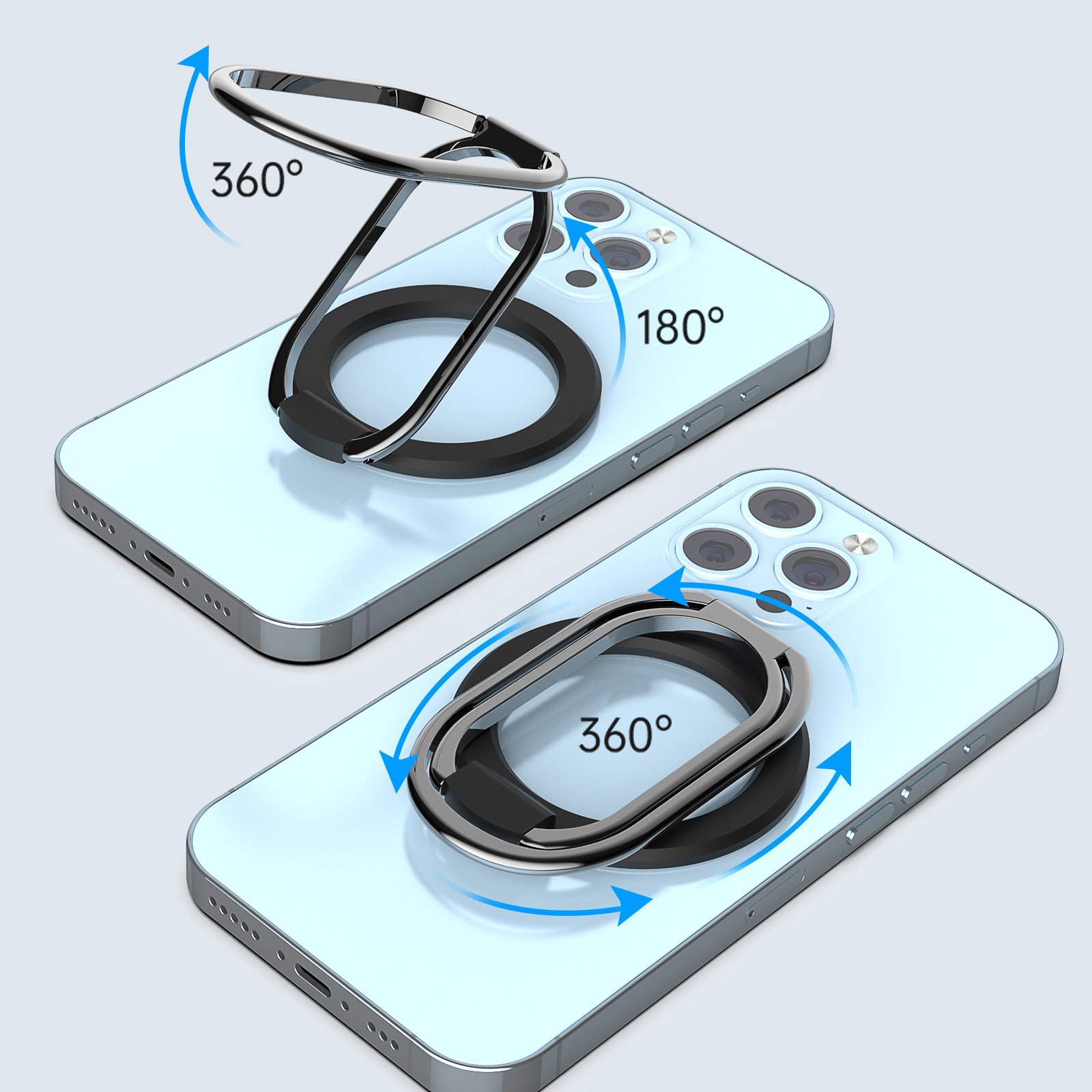 Mingcard For MagSafe Phone Stand Phone Grip Compatible with iPhone 13 14 15 16 Removable Magnetic Finger Phone Ring Grip Holder