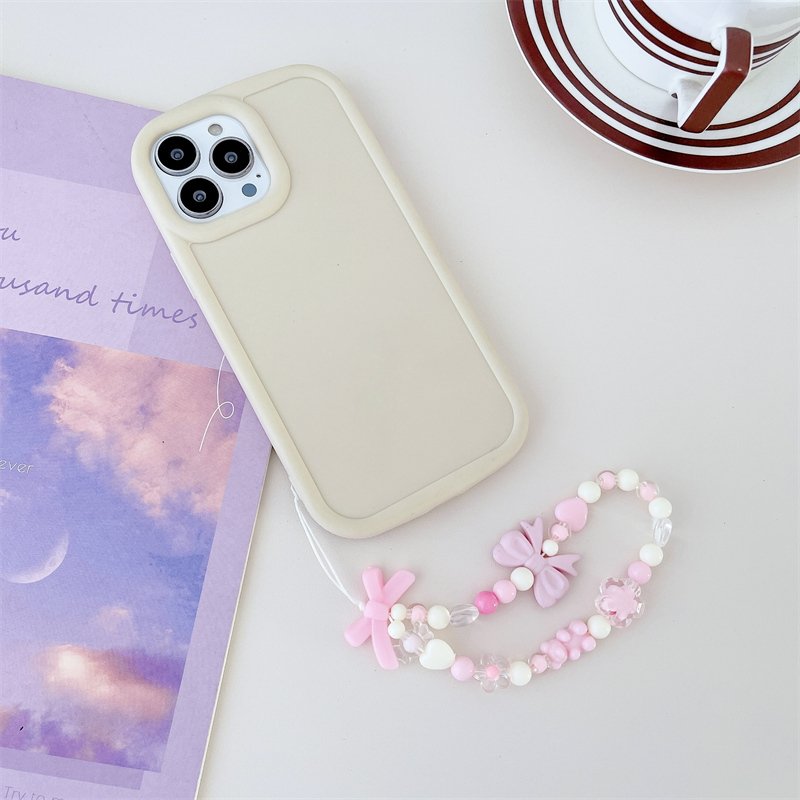 Sweet and Cute Pink Wrist Handmade Phone Chain Accessories Strap