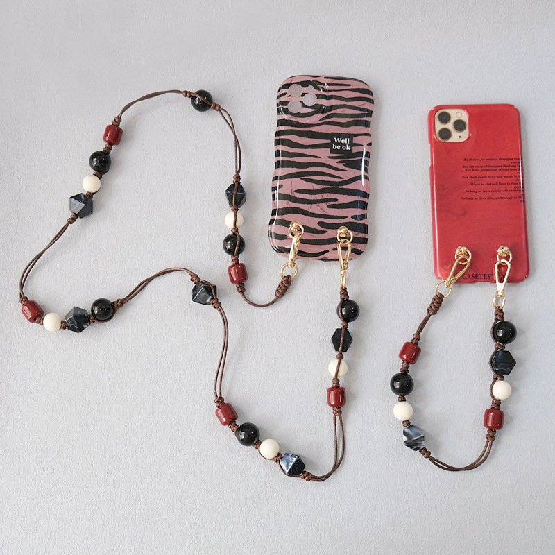 Acrylic bead Chain accessories Fashion beaded bracelet Accessories Shoulder strap Diagonal mobile phone chain strap