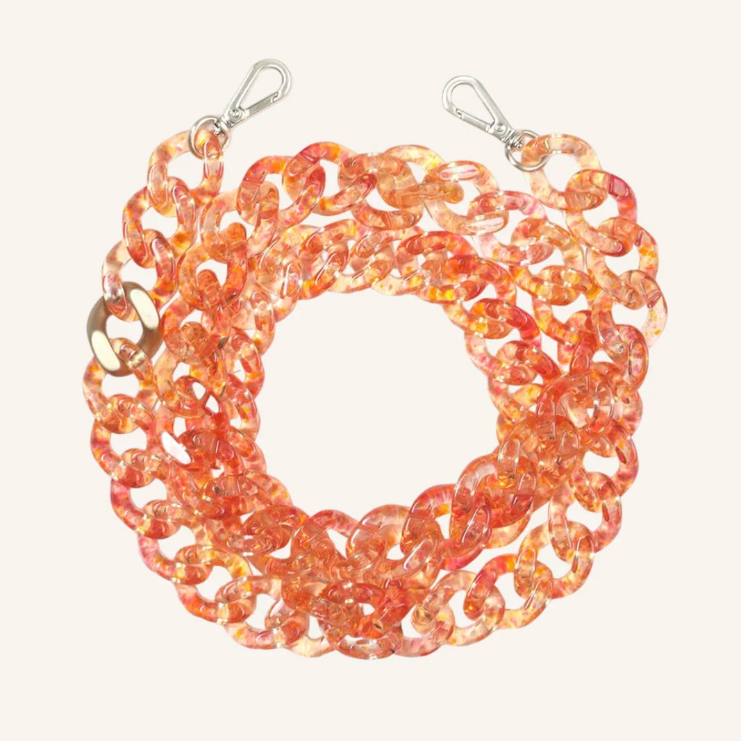 Extra long multifunctional acrylic chain - mixed color thick film hand-worn buckle mobile phone chain with multiple choices