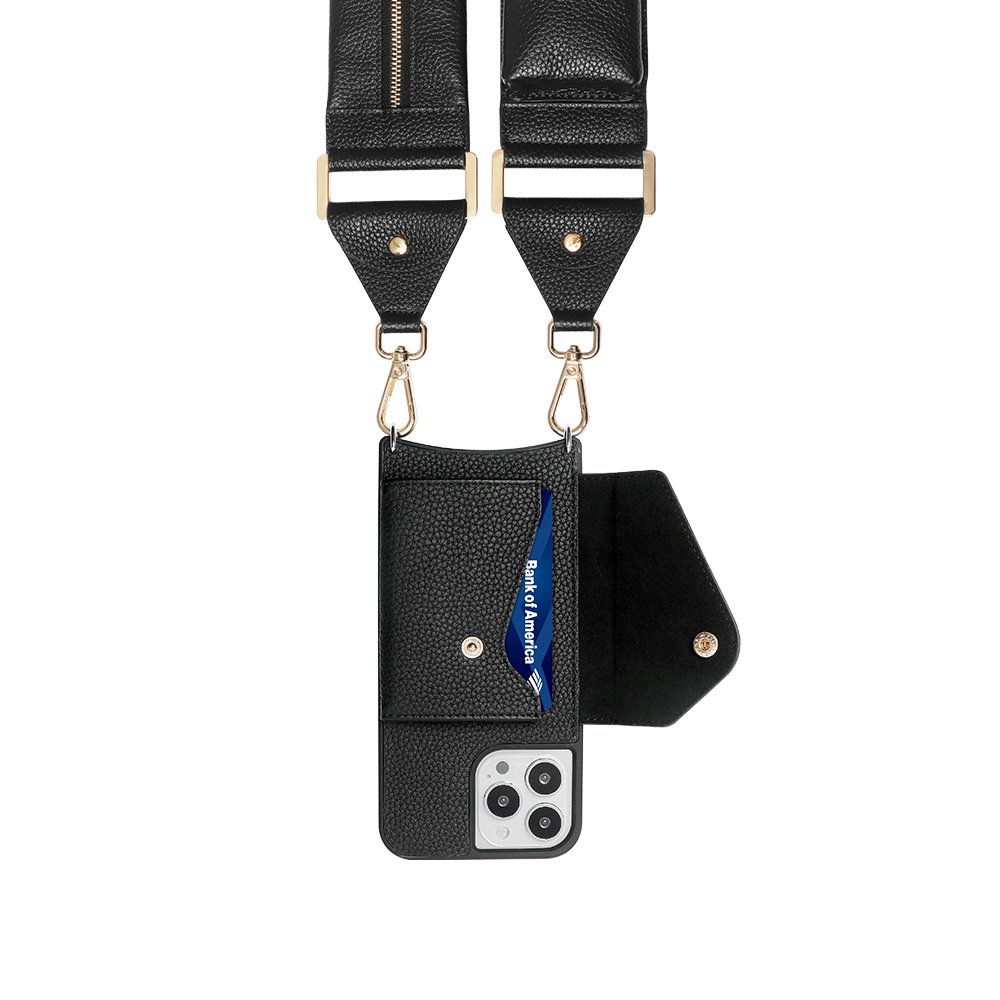 Multifunctional crossbody leather phone case with strap crossbody wallet phone case for iphone 15 16 pro max