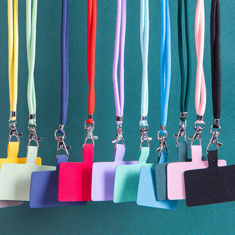 Wholesale Polyester Fiber Universal Adjustable Nylon Mobile Phone Straps Lanyard Patch For iPhone 15 Pro Max Hanging Rope
