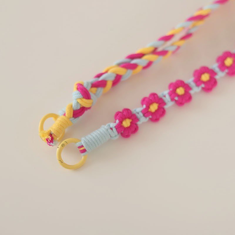 Accessories Charm Chain Strap for Mobile Phone Woven Cotton Lanyard Phone Strap Braided Cotton Rope Shoulder Strap key Necklace