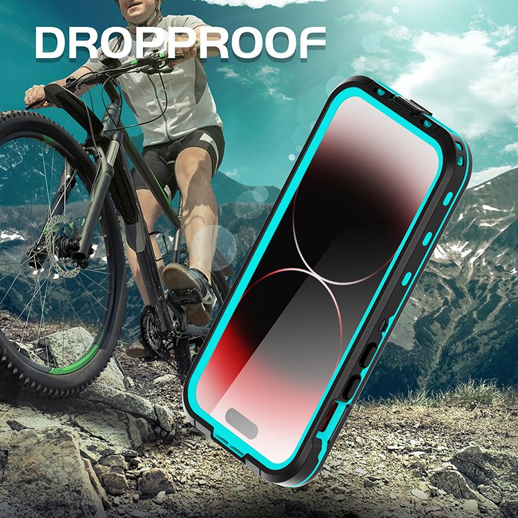 2023 Shellbox upgraded 6H built-in screen protector earphone hole added DOT IP68 underwater phone case diving for iPhone 15 pro