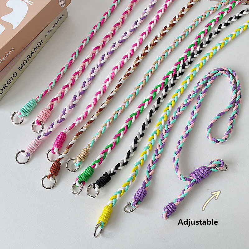 Braided Mobile Phone Lanyard Crossbody Strap Rope Sturdy And Durable Camera Lanyard Neck Cell Phone Rope Necklace