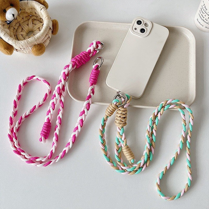 Braided Mobile Phone Lanyard Crossbody Strap Rope Sturdy And Durable Camera Lanyard Neck Cell Phone Rope Necklace