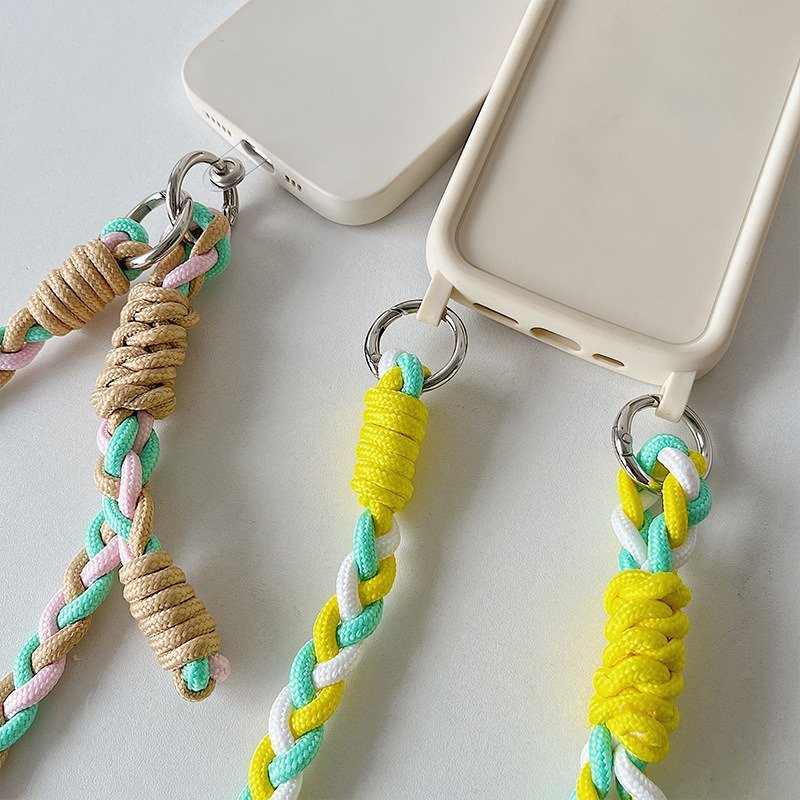 Braided Mobile Phone Lanyard Crossbody Strap Rope Sturdy And Durable Camera Lanyard Neck Cell Phone Rope Necklace