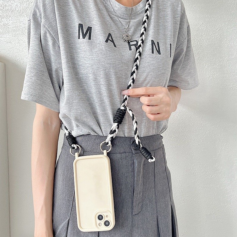 Braided Mobile Phone Lanyard Crossbody Strap Rope Sturdy And Durable Camera Lanyard Neck Cell Phone Rope Necklace