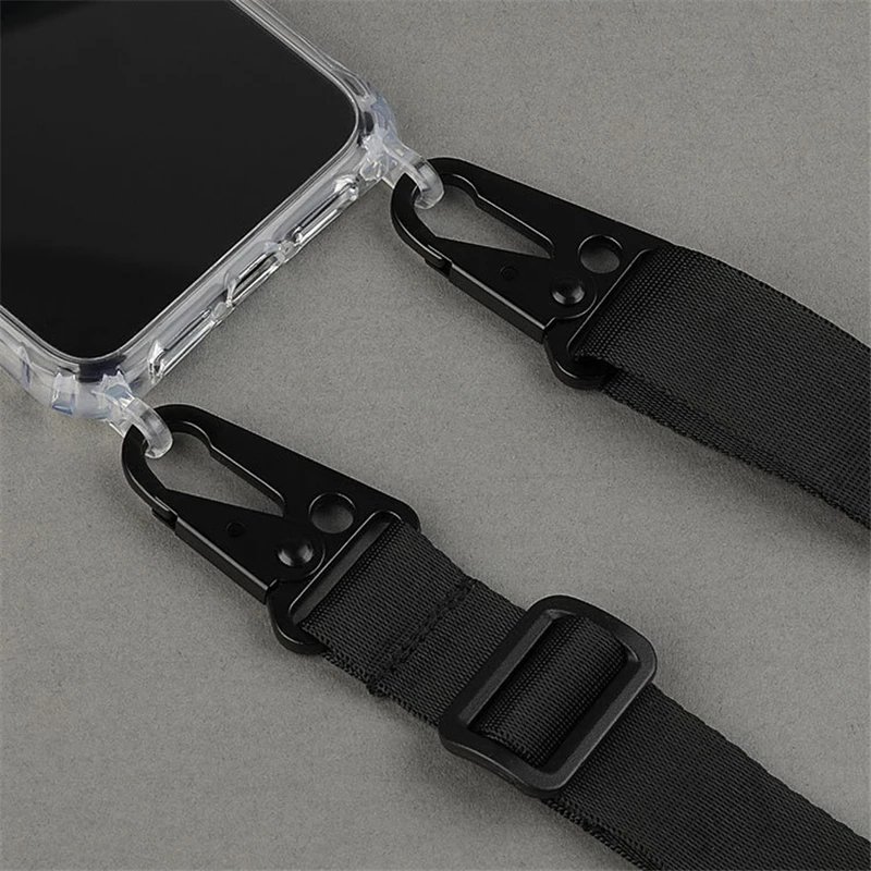 Crossbody Necklace Strap Cord Transparent Lanyard Phone Case For Samsung S22 Plus S21 Ultra S20 Note21 Clear Acrylic Case Cover