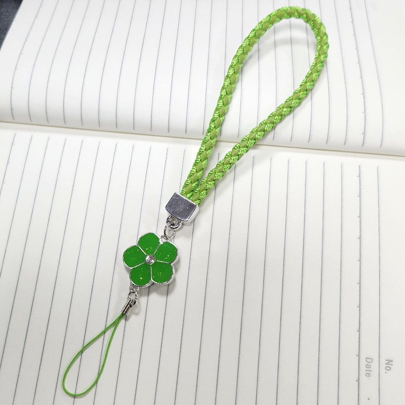 Wholesale Wrist Anti-Lost Hanging Cord PU Leather Rope Flower Mobile Phone Strap Phone Lanyard Mobile Phone Lanyard Keychain