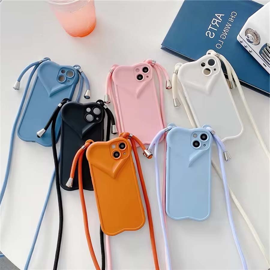 soft silicone phone cover With hand rope hanging case for iphone 12 pro max 13, for iphone 14 pro case with wrist strap