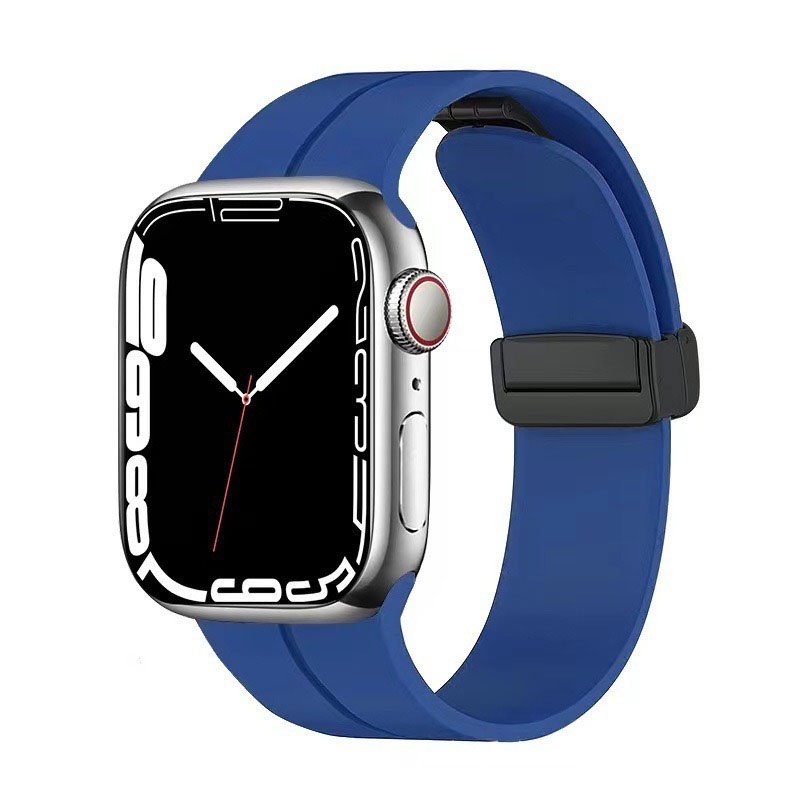 38/42mm mobile phones silicone Folding magnetic buckle smart watch band for apple watch series 10 original