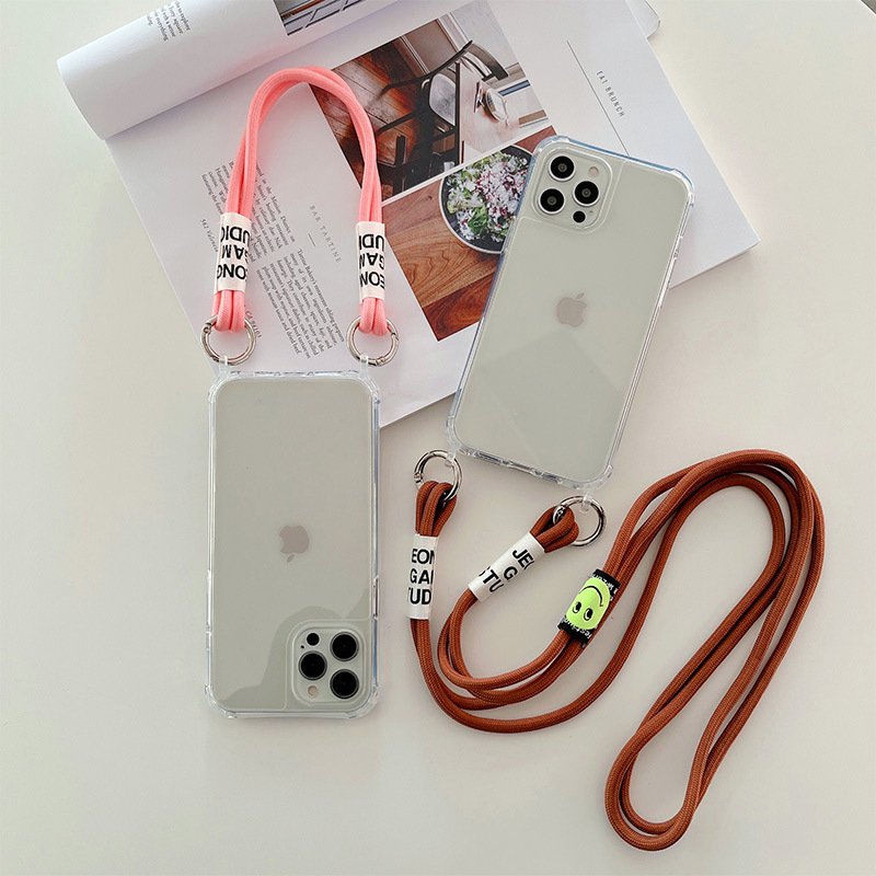 Mobile Phone Strap Accessories Loose Lanyard with Shrink Mobile Phone Case Diagonal Span Hang Neck or Back Rope with Buckle
